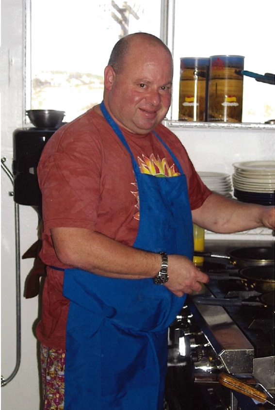 Terry Shapiro cooking at Cafe Rae